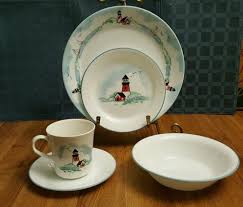 Maybe you would like to learn more about one of these? Corelle Outer Banks Lighthouse Set Dishes Plates Cups 6 Place Setting Minus 1 Corelle Plates Corelle Place Settings