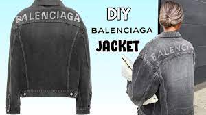 Balenciaga logo embellished denim jacket. Diy Balenciaga Logo Denim Jacket Youtube