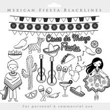 Black & white mandala, chevron, and more under creative commons. Fiesta Clipart Mexican Cinco De Mayo Dancing Pinata Line Art Blacklines Lines