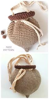 There's room inside for a large skein or several balls of yarn. Crochet Little Acorn Project Bag Free Crochet Pattern For Crochet Lovers