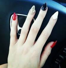 Red Black And Glitter Nails 70 Ideas Nails Red White Black Gold Glitter For 2019 Red Nails Red And Gold Nails Red And White Nails