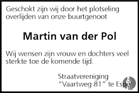 Strandrover, stuurman/kapitein op het betonningsvaartuig terschelling. Martin Van Der Pol 03 10 2008 Overlijdensbericht En Condoleances Mensenlinq Nl