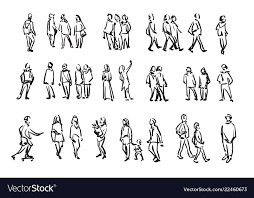 people sketch casual group of people silhouettes outline hand drawing illustration download sketches of people drawing illustration human figure sketches