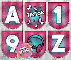 Tik Tok Party Banner 3 Tik Tok Party Supplies Digitalproducts In 2020 Party Banner Birthday Party Pennants Party Supplies