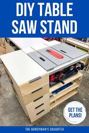 Turn A Regular Jobsite Or Contractor Table Saw Into A Full Size Version With This Diy Table Saw Stand It Adds An Outfeed To The Left An