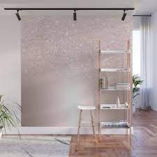 To give low ceilings the illusion of height, paint them white and any crown molding the same color as the wall; 7 Rose Gold Wall Paint Ideas Glitter Paint For Walls Glitter Accent Wall Glitter Wall