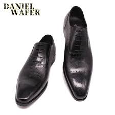 Zapatos formales de cuero corte entero puntiagudo calzado de negocios  colores blancos puros Zapatos de vestir