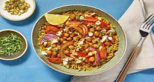 Middle Eastern Chickpea Bowls Recipe Hellofresh Recipe Bowls Recipe Shawarma Spices Pepper Nutrition
