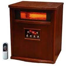 Lifesmart 1500 Watt 6 Element Infrared Room Heater With Oak Cabinet And Remote Ls 1000x 6w In The Home Depot Infrared Heater Best Space Heater Wood Cabinets