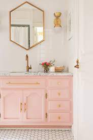 Grey and gold bathroom grey bathroom shower curtains pink and gold bathroom beautiful grey bathroom curtains. Elsie S Guest Bathroom Tour Before After A Beautiful Mess Home Decor Interior Bathroom Inspiration