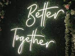 better together neon sign flex led text neon light sign led etsy in 2021 neon signs neon signs home wedding neon sign