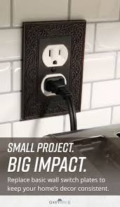 Amerelle 43dvb English Garden Single Duplex Outlet Cover Bronze Add A Decorative Accent To Your Living Space Wall Switch Plates Switch Plates Outlet Covers