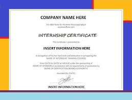 Internship Certificate Template Certificate Format Certificate Templates Internship