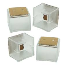 4 X Square Chair Leg Caps Rubber Feet Protector Pads Furniture Table Covers Table Furniture Wood Art Chair Legs