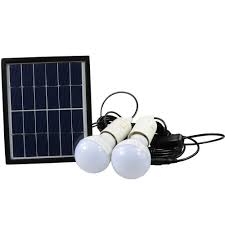 Solar Panel Lighting Kit Solar Home System With 2 Bulbs Ce Rohs Approval Ic Survival