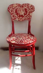 Painted Red Chair Painted Furniture Painted Chair Painted Chairs