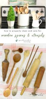How To Clean And Care For Vintage Wooden Spoons And Utensils Wooden Spoons Handmade Wooden Spoons Clean Tile