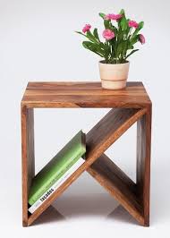 Wood Side Table With Magazine Rack Cube Furniture Bedside Table Diy Side Table Wood