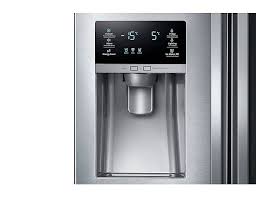If you have a family hub fridge, you can adjust the dispenser lock settings from the panel. Samsung Rf26j7510sr Aa 33 French Door Refrigerator With Door Ice