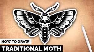 The experienced body piercers at gypsy moth are constantly evolving; How To Draw A Neo Traditional Moth Tattoo Style Youtube