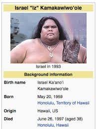 He was just 38 years old when he passed away. 8 Israel Kamakawiwo Ole Ideas Ole Israel KamakawiwoÊ»ole Israel Iz KamakawiwoÊ»ole