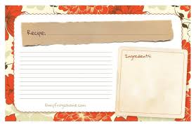 Free printable recipe cards from kori clark Printable Recipe Card Template