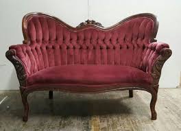 Free shipping on selected items. Antique Red Velvet Tufted Loveseat Vintage Burgundy Sofa Couch Stunning Victorian Cranberry Velvet Sette Vintage Loveseat Burgundy Sofas Antique Loveseat