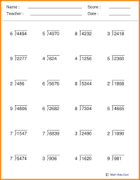Multiplication and division of fractions and mixed numbers. 5th Grade Division Worksheet 4 Worksheet Free Math Worksheets Fifth Grade 5 Math Division Worksheets Division Worksheets 5th Grade Worksheets