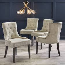 Set Of 4 Ariana Parson Dining Chair Gray Angelo Home In 2020 High Back Dining Chairs Dining Chairs Grey Dining Room