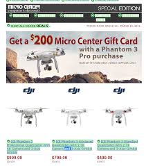 So i post here to see is anyone interested in buying a micro center gift card. Microcenter 200 Gift Card With Purchase Of P3p Dji Phantom Drone Forum