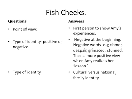 Amy tan's fish cheeks is very short, even by the standards of short stories, but still manages to address several themes.one of the most obvious purposes of the story is to present the. 10 Minute Writing Starter Ppt Video Online Download