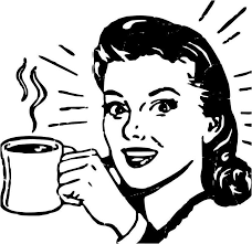 Black And White Woman Drinking Coffee Tattoo Retro Women Vector Drinks Coffee Vintage And Retro Vector Click To See More Clip Art Vintage Retro Retro Tattoos