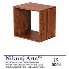 Buying guide for petrified wood furniture. Sheesham Brown Cube Side Table Nikunj Arts Id 19886670488