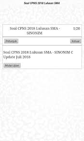 Semua itu tergantung apa yang anda persiapkan. Soal Cpns 2018 Lulusan Sma For Android Apk Download
