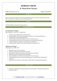1 to 10 of 151 vacancies. Dining Room Manager Resume Samples Qwikresume