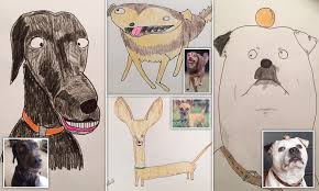 All you need is your imagination. Dog Doodles By Sussex Artist Hercule Van Wolfwinkle Become A Hit Daily Mail Online