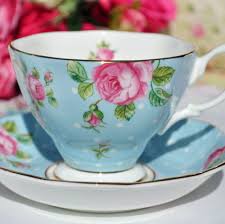 Playfully pretty, the polka rose tea collection from royal albert boasts luscious color, vintage flair and exquisite details. Royal Albert Polka Blue Teacup And Saucer