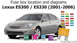 Fuse Box Location And Diagrams Lexus Es300 Es330 2001 2006 Youtube