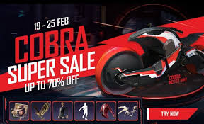 Garena free fire is the ultimate survival shooter game available on mobile for both android & ios platforms. Cobra Super Sale Event In Free Fire Discounts On Motorbike Skin And Other In Game Items