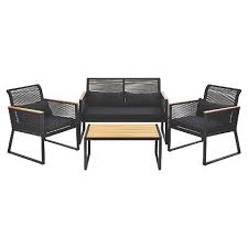 Noir 4 Piece Sofa Set Home Garden George At Asda Garden Sofa Set Garden Sofa Diy Garden Furniture