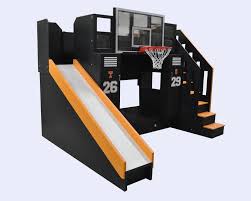 See more ideas about bed with slide, bunk bed with slide, kid beds. The Ultimate Basketball Bunk Bed Backboard Slide And More