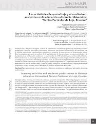 Juegos nacionales universitarios 2018 ecuador : Pdf Las Actividades De Aprendizaje Y El Rendimiento Academico En La Educacion A Distancia Universidad Tecnica Particular De Loja Ecuador