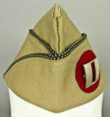 U S Army Artillery Captain S Khaki Garrison Cap Wwii Military Headgear Garrison Cap Military Cap