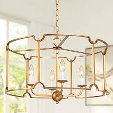 Get it as soon as wed, jan 27. Buy Laluz Gold Chandelier Modern Drum Chandelier Dining Room Lighting Fixtures Hanging With Antique Gold Finish For Kitchen Living Room 22 W X 15 H Online In Turkey B08jlmjf12