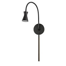 Mounting base is 5 inches round with crossbar. 4 75 Integrated Led Acerra Gooseneck Wall Lamp Dark Bronze Cal Lighting Target