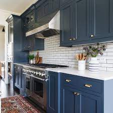 This is one of the gorgeous blue kitchen cabinet ideas on this list that can give a rustic theme without spending much money. Benjamin Moore Newburyport Blue Cabinets Kitchen Design Kitchen Interior Blue Kitchen Cabinets