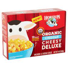 Horizon Organic Cheddar Cheesy Deluxe Macaroni Cheddar Cheese 10 Oz 8 Pack Walmart Com
