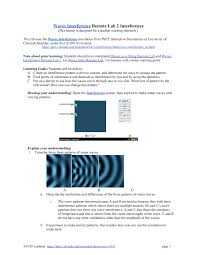 Advanced physics questions and answers. Waves Interference Remote Lab2 3 4 Studocu