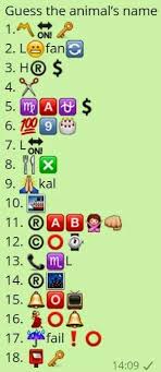 Guess The Name Of The Animals P Visit Www Vibguor Com For More Stuff On Various Categories Like Quotes O Whatsapp Pictures Guess The Emoji Answers Emoji Quiz