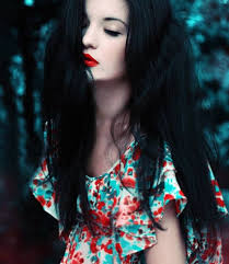 Black Hair Red Lips Flowers Dress Https Www Facebook Com Elfikiphotography Black Hair Pale Skin Dark Hair Pale Skin Hair Pale Skin